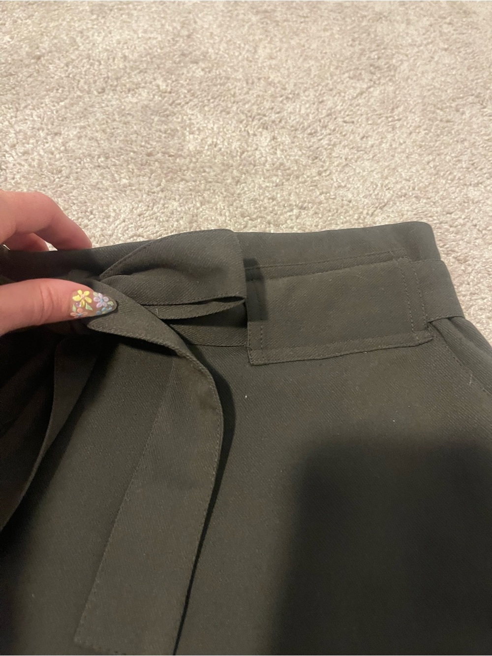 Banana Republic Olive Tie-Waist Pencil Skirt - Picture 4 of 9